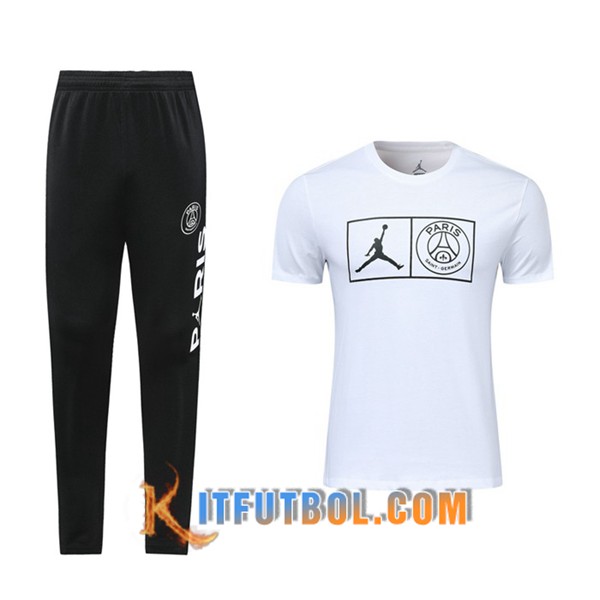 Camiseta Entrenamiento PSG Jordan + Pantalones Blanco 19/20