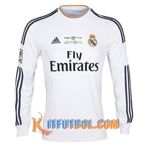 Camiseta Futbol Real Madrid Manga Larga Primera 2013/2014 Mayorista Precio