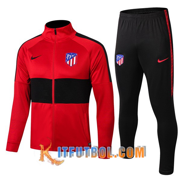 Nueva Chandal Futbol - Chaqueta + Pantalones Atletico Madrid Roja Negro 19/20