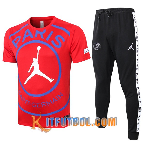 Camisetas de entrenamiento Paris PSG Jordan + Pantalones Roja 20/21