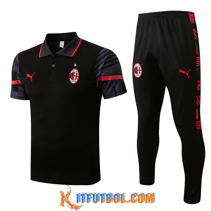 La Camiseta Polo AC Milan Negro 2022/2023