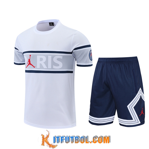 Camiseta Entrenamiento Jordan PSG + Cortos Negro/Blanco 2022/2023