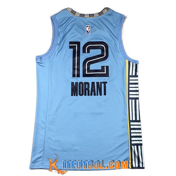 Regata NBA Swingman Memphis Grizzlies - 12 Morant - Azul Claro