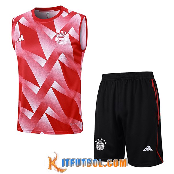 Camiseta Entrenamiento sin mangas + Cortos Bayern Munich Rojo 2023/2024 -03