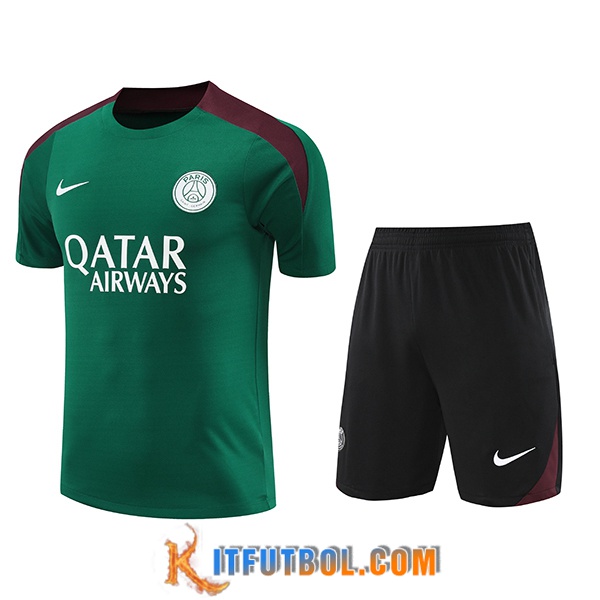 Camiseta Entrenamiento PSG Verde/Rojo 2024/2025